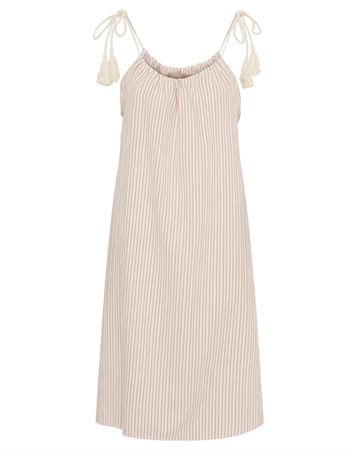 Marta du Chateau - MDCKamala Kjole - Beige/Peperosa